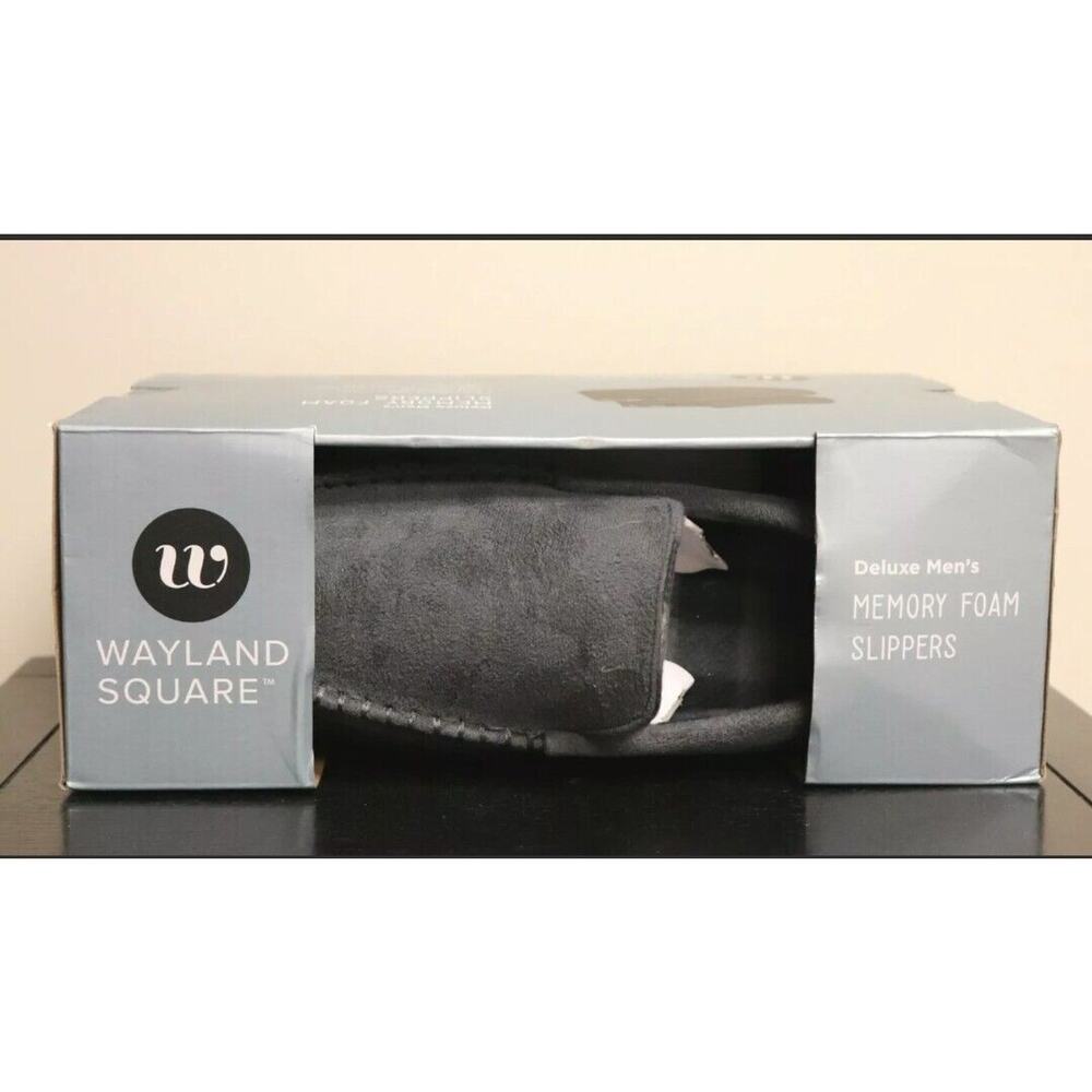 New MENS Womens Wayland Square Deluxe Moccasin Memory Foam Slippers Gray Small